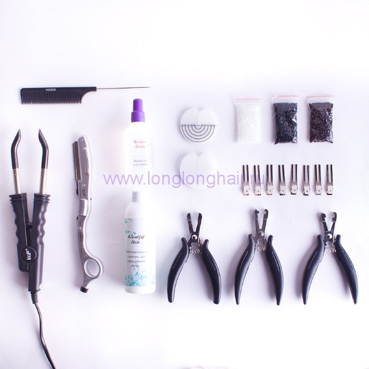 Расширенный набор инструментов для наращивания волос