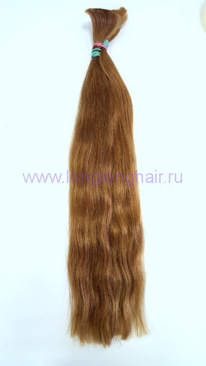 Коричнево-медные волосы 60 см. В срезе. Европа